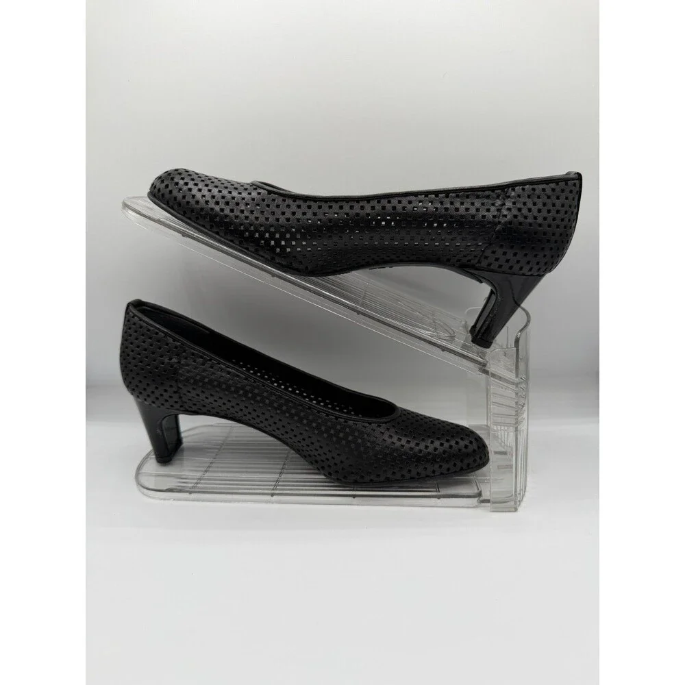 Stuart Weitzman Womens Perforated Slip On Leather Heels Size M6.5